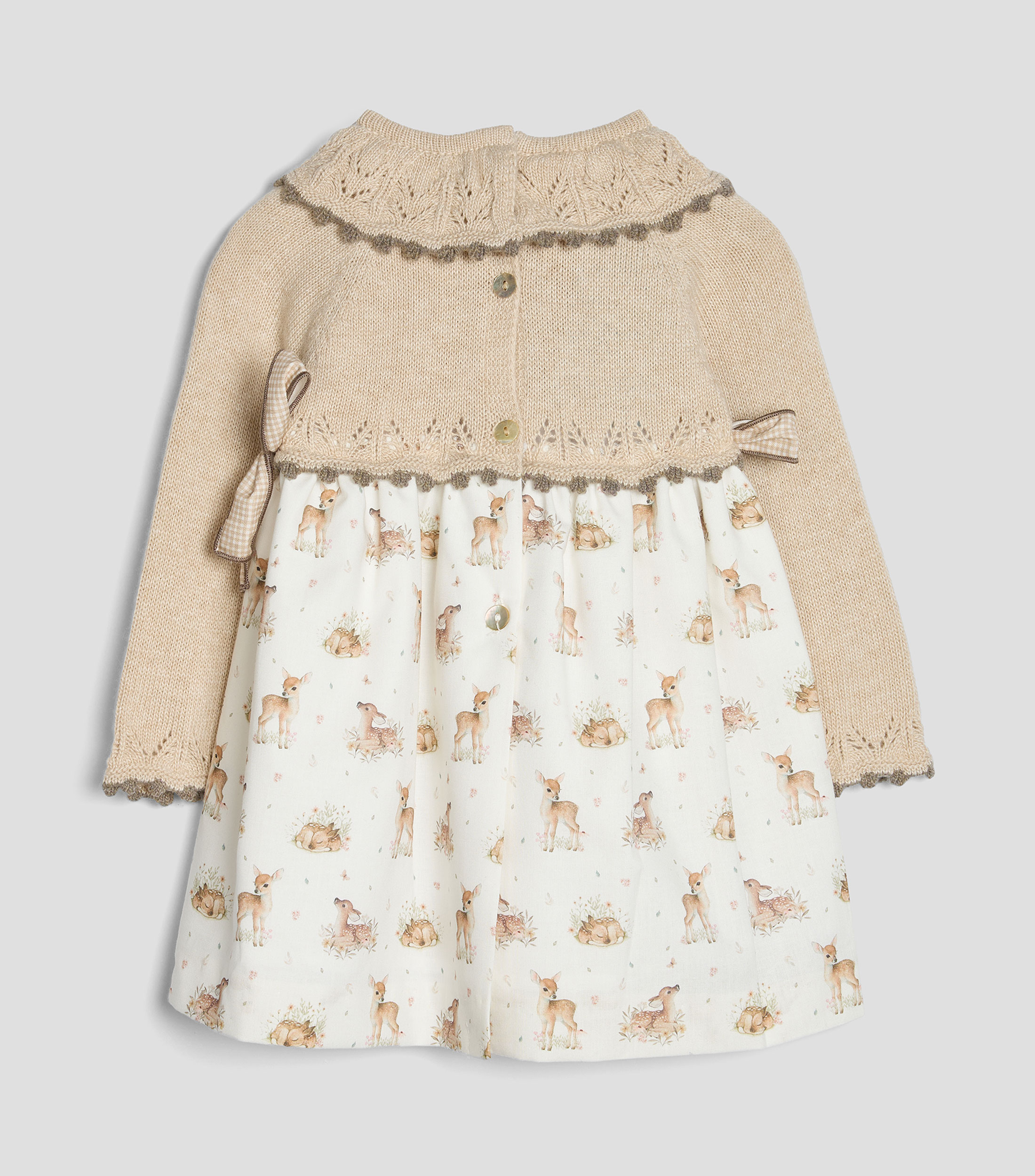 Vestido manga larga estampado Bebé
